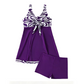 Damen elegantes geblümtes Badekleid mit Shorts