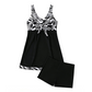 Damen elegantes geblümtes Badekleid mit Shorts