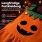 Kurze Kinder-Kord-Latzhose mit Halloween-Kürbismotiv, Trägern und Taschen