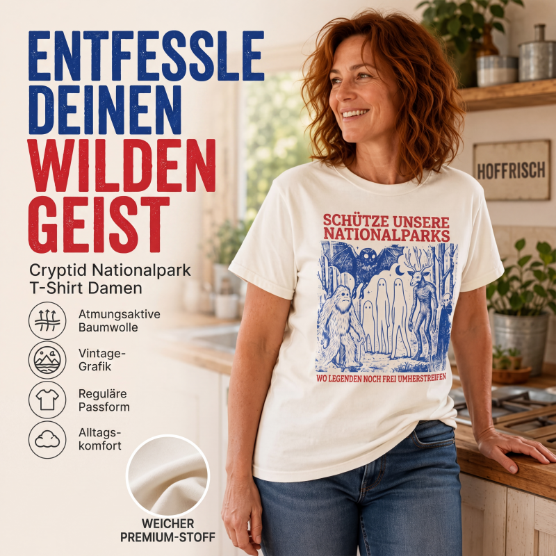 Retro-Kryptiden-Nationalparks Grafik-T-Shirt
