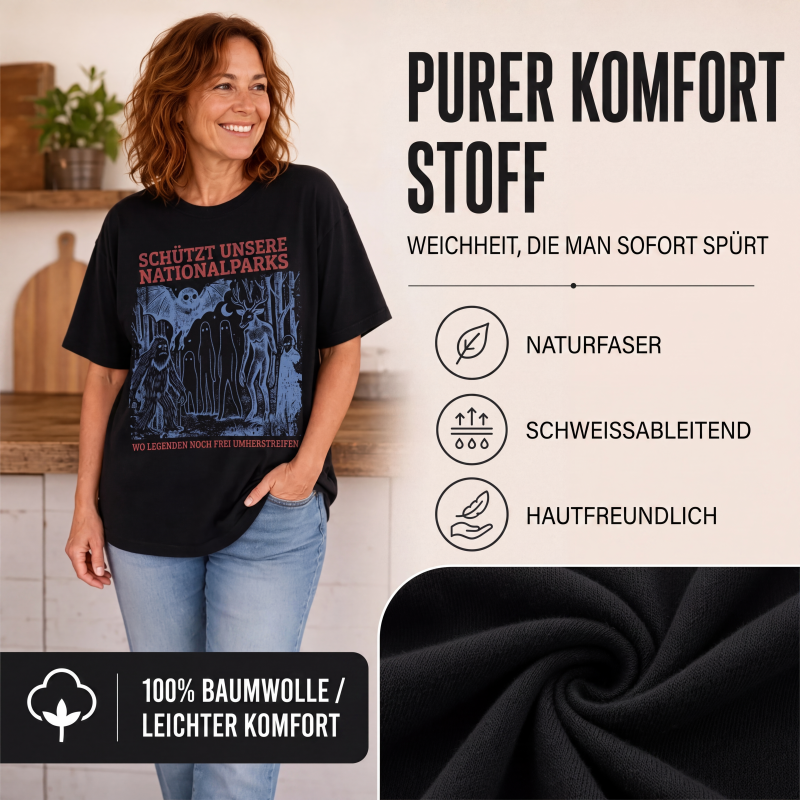 Retro-Kryptiden-Nationalparks Grafik-T-Shirt