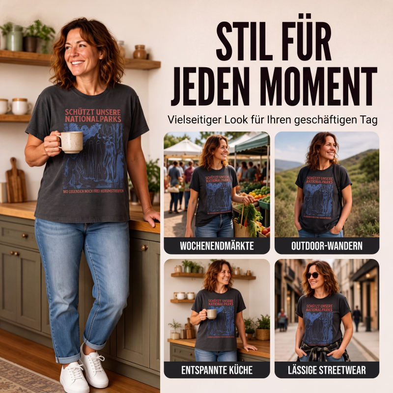Retro-Kryptiden-Nationalparks Grafik-T-Shirt