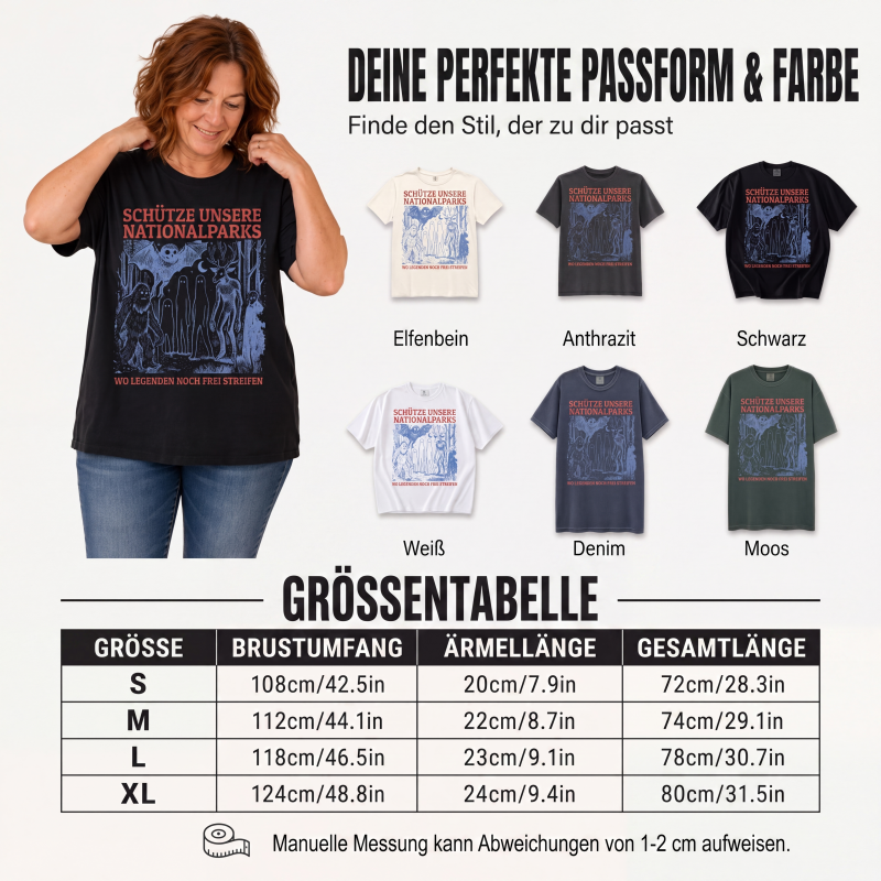 Retro-Kryptiden-Nationalparks Grafik-T-Shirt
