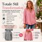 Damen-Bluse mit Rüschen und V-Ausschnitt
