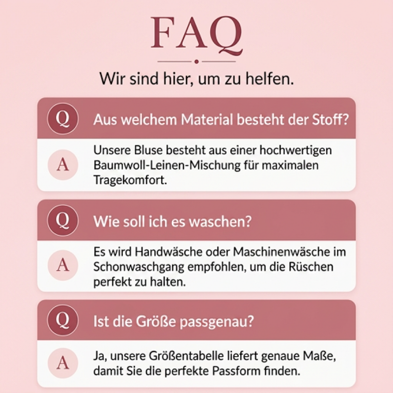 Damen-Bluse mit Rüschen und V-Ausschnitt