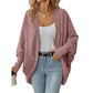 Locker sitzende Damen-Strickjacke im Fledermausärmel-Design