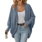 Locker sitzende Damen-Strickjacke im Fledermausärmel-Design