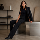 Damen-Cargohose mit hoher Taille, lockerer Passform, geradem Bein und praktischen Taschen