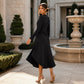 Elegantes Damen-Midikleid mit V-Ausschnitt