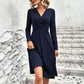 Elegantes Damen-Midikleid mit V-Ausschnitt