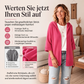 Gestrickte Cardigan mit Kapuze und 3/4-Ärmeln für Damen