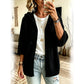 Gestrickte Cardigan mit Kapuze und 3/4-Ärmeln für Damen