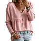 Legere Damen-Bluse mit V-Ausschnitt und langen Ärmeln