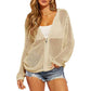 🌸☀️ 2026 Damen Open-Knit-Zip-Cardigan | Leichter Longsleeve-Pullover mit Hohleffekt für Frühling & Sommer