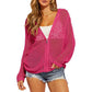 🌸☀️ 2026 Damen Open-Knit-Zip-Cardigan | Leichter Longsleeve-Pullover mit Hohleffekt für Frühling & Sommer