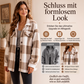 📢📢50% RABATT !!⏰Gemütliche karierte Damenjacke mit Knopfleiste