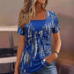 📢📢50%Rabatt!!! 🍃Zweiteiliges Damen-T-Shirt mit Leopardenmuster und O-Ring✌✌