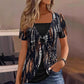 📢📢50%Rabatt!!! 🍃Zweiteiliges Damen-T-Shirt mit Leopardenmuster und O-Ring✌✌