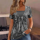 📢📢50%Rabatt!!! 🍃Zweiteiliges Damen-T-Shirt mit Leopardenmuster und O-Ring✌✌