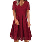 📢📢50%Rabatt!!!👗Elegantes Spitzenkleid mit V-Ausschnitt für Damen✨✨