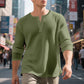 📢📢50%Rabatt!!!✨🎉Langarm-Henley-Shirt aus Waffelstrick für Herren