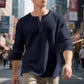 📢📢50%Rabatt!!!✨🎉Langarm-Henley-Shirt aus Waffelstrick für Herren