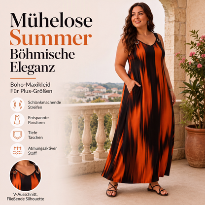 📢📢50%Rabatt!!!🎉✨Ärmelloses gestreiftes Kleid für Damen in Übergröße