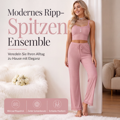 📢📢50%Rabatt!!!🎉✨Damen Spitzen-Camisole-Pyjama-Set für den Sommer
