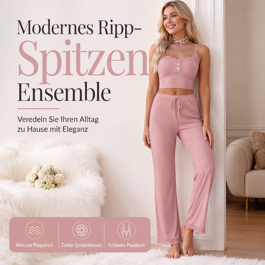 📢📢50%Rabatt!!!🎉✨Damen Spitzen-Camisole-Pyjama-Set für den Sommer