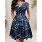 👗🌼Nur kurze Zeit – 50 % Rabatt！💖Elegantes bedrucktes Damenkleid mit Taschen