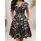 👗🌼Nur kurze Zeit – 50 % Rabatt！💖Elegantes bedrucktes Damenkleid mit Taschen