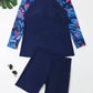 📢📢50%Rabatt!!!🎉✨Damen Plus-Size Langarm Badeanzug mit Shorts