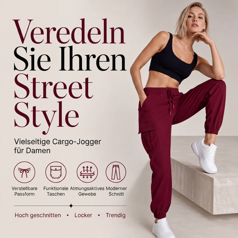 📢🎉50%Rabatt!!!🛍️✨ Legere Cargohosen für Damen mit Kordelzug im Bund
