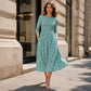 📢📢50%Rabatt!!!🎉✨Damen-Kleid mit Smoknähten und Blumenmuster