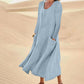 📢📢50%Rabatt!!!🎉✨ Der Sommerhit 2026 – der Wahnsinn! Damen Langarmkleid in Unifarbe