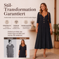 📢📢50%Rabatt!!!🎉✨Damen V-Ausschnitt Knopf-Plisseekleid
