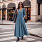 📢📢50%Rabatt!!!🎉✨Damen V-Ausschnitt Knopf-Plisseekleid