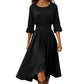 📢📢50%Rabatt!!!🎉✨Legeres Freizeitkleid für Damen mit taillenbetonendem Zug