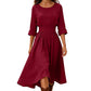📢📢50%Rabatt!!!🎉✨Legeres Freizeitkleid für Damen mit taillenbetonendem Zug
