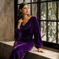 📢📢50%Rabatt!!!🎉✨Elegantes Samtkleid mit Wasserfallkragen für Damen