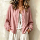📢📢50%Rabatt!!!🎉✨Lockere Damen-Hemdjacke in Unifarbe mit Knopfleiste