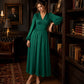 🌸 Maxikleid mit V-Ausschnitt & Schlitz – Leichter Stoff, fließender Fall & vielseitig kombinierbar – Ideal für warme Tage & festliche Anlässe versandfrei