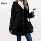📢📢50%Rabatt!!!🎉✨Damen warme Jacke mit Kapuze und Rautenmuster