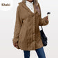 📢📢50%Rabatt!!!🎉✨Damen warme Jacke mit Kapuze und Rautenmuster