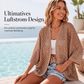 Leichtes Lochstrick-Cardigan für Damen, lässiger Stil