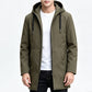 Mittellange Windjacke mit Kapuze für Herren