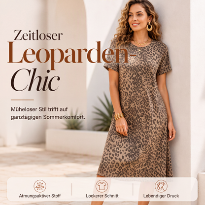 📢📢50%Rabatt!!!🎉✨Freizeitkleid mit Leopardenmuster für Damen