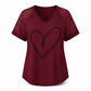 📢📢50%Rabatt!!!🎉✨Elegantes Spitzen-Herz-T-Shirt