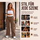 📢📢50%Rabatt!!!🎉✨Cargo-Hose mit geradem Bein und Seitenstreifen für Damen