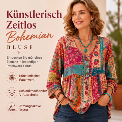 📢📢50%Rabatt!!!🎉✨Locker sitzende V-Ausschnitt Freizeitbluse für Damen